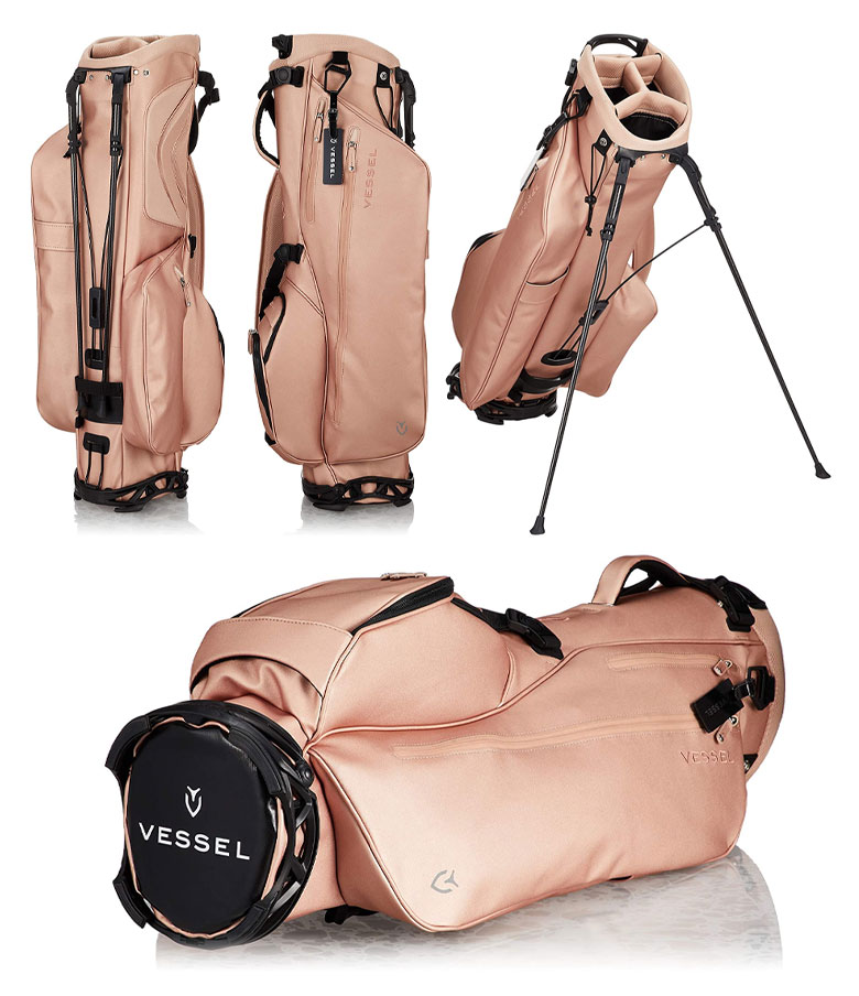 rose gold vessel golf bag