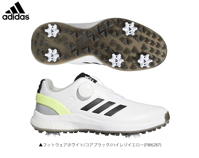 レディース アディダス ゴルフ Eqt ボア Kzk53 ゴルフシューズ フットウェアホワイト コアブラック ハイレゾイエロー Fw6287 Adidas あすアト アトミックゴルフ 公式通販