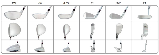 低価20242022■リンクス クリスタルキャット ef3 レディース 7本組(1W.4W.7I.9I.PW.SW.PT) CB付■ホワイト セット