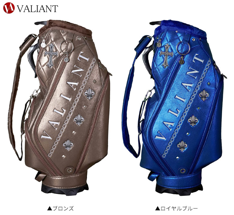 WEB限定】 VALIANT ヴァリアント 2022年 ゴルフ 限定生産 2点式 カート エナメル キャディバッグ VA-012 スカル コレクション  正