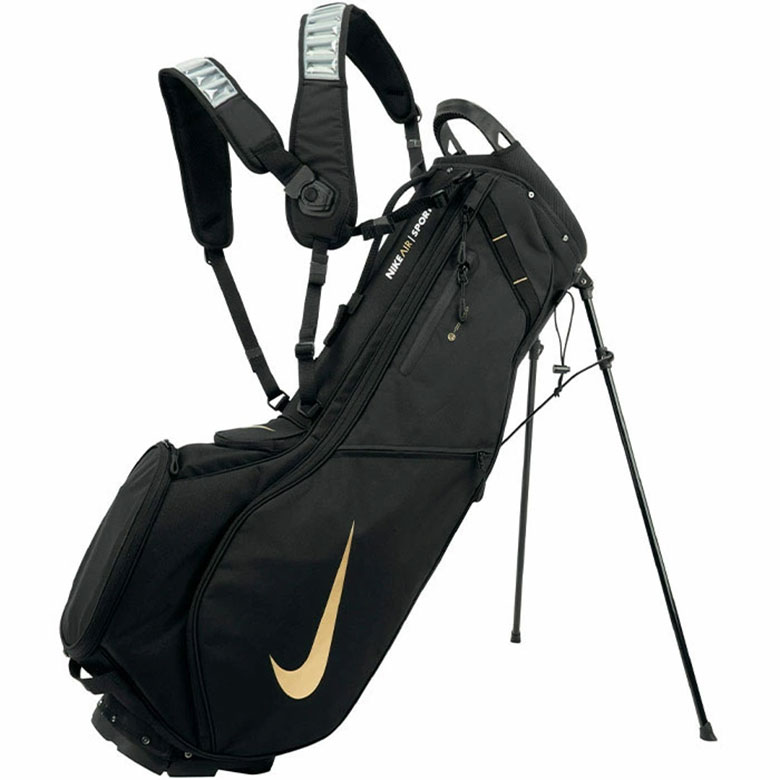 Nike Air Sports 2 Stand GF3012 Caddy Bag Black x University Gold (075)