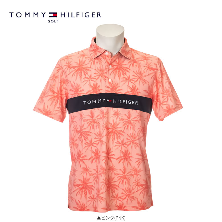 トミーヒルフィガー THMA234 パームプリント 台衿付き ポロシャツの通販 アトミックゴルフ