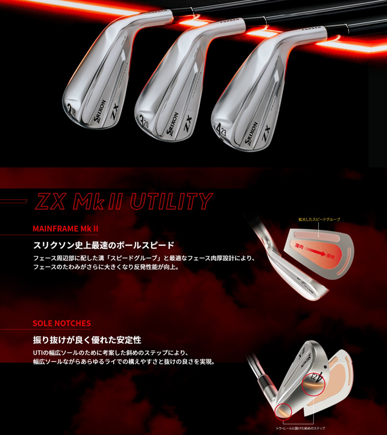 ダンロップ スリクソン ZX Mk-II アイアン型 ユーティリティ Diamana ZX-II for UTILITY カーボンシャフト DUNLOP  SRIXON MK2 マーク2 #3 20度 S｜永久不滅ポイント・UCポイント交換の「STOREE SAISON（ストーリー セゾン）」