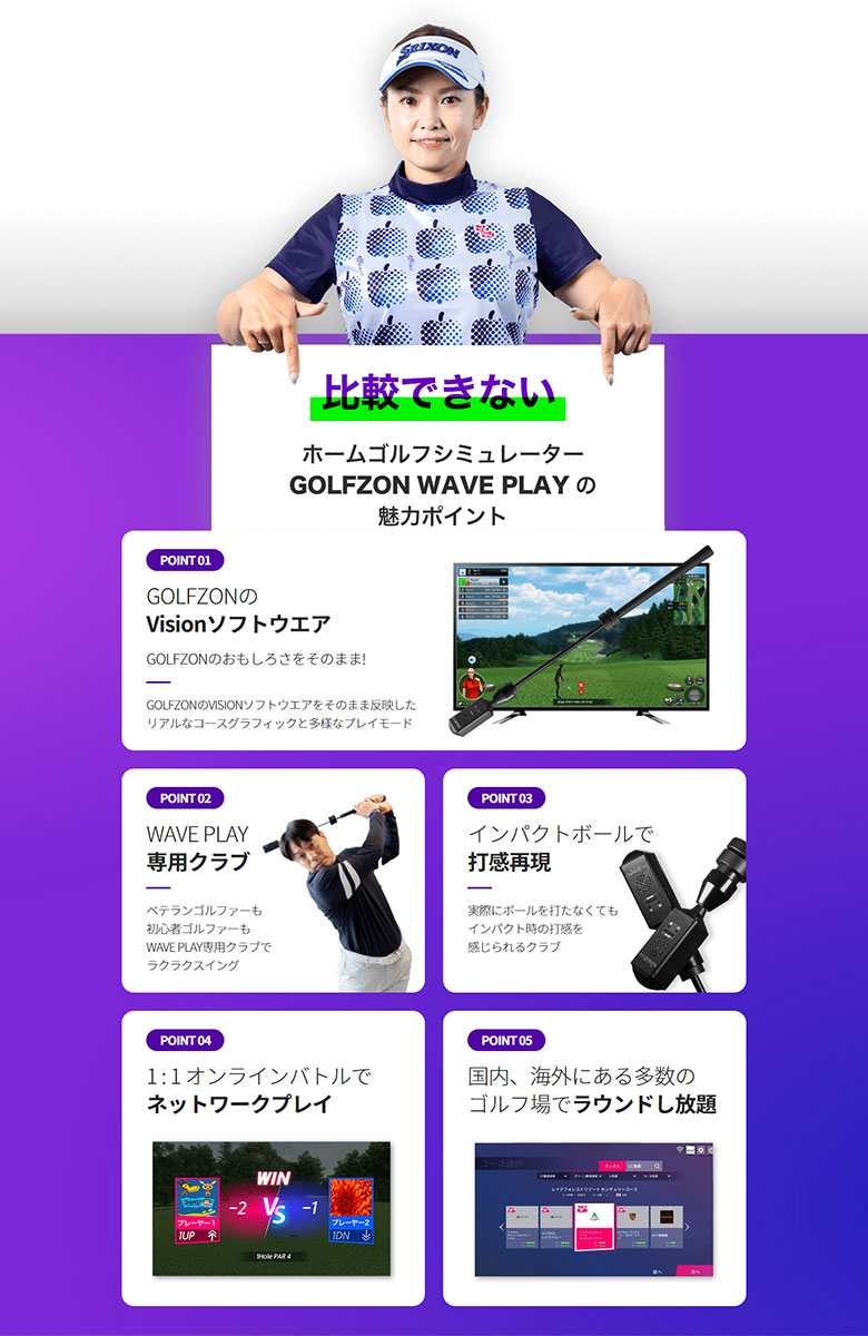 GOLFZON WAVE PLAY 家庭用シミュレーションゴルフ ウェーブプレイ