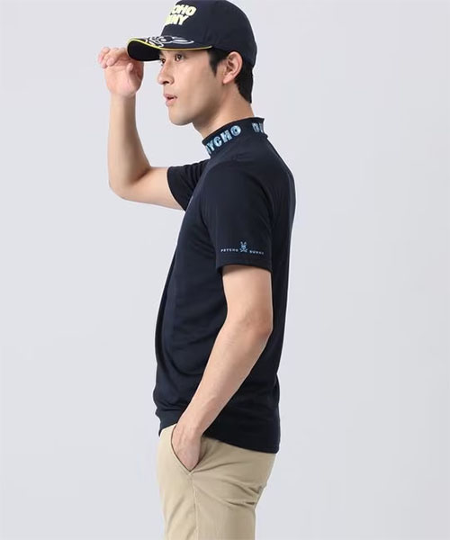 サイコバニー GF136 カモフラロゴ ワンポイント 半袖 モックネック シャツの通販 テレ東アトミックゴルフ