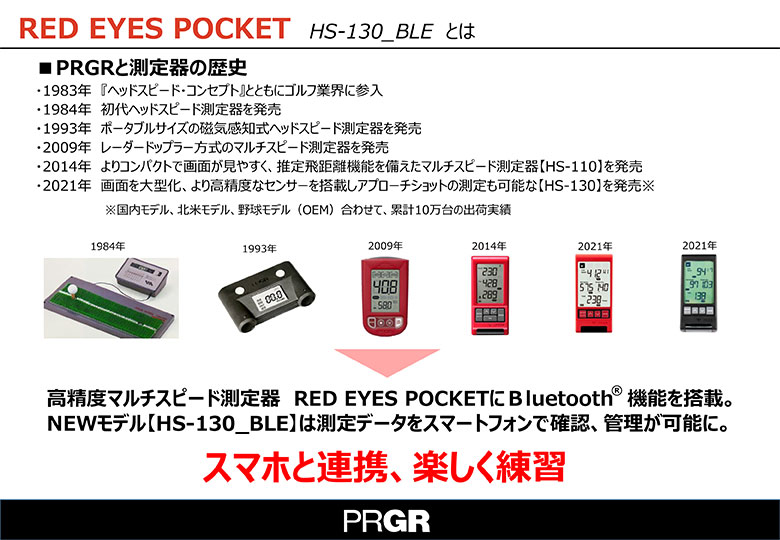 プロギア レッドアイズポケット HS-130_BLE マルチスピードテスター 計測器の通販 テレ東アトミックゴルフ