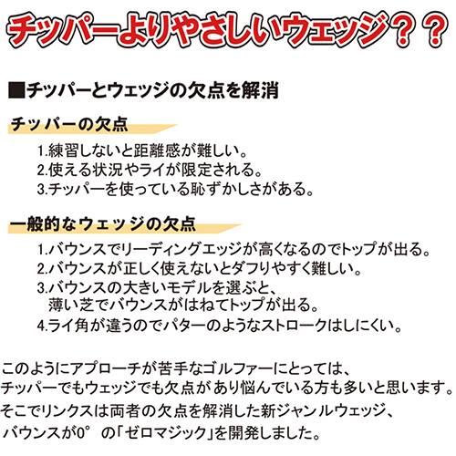 リンクス ゴルフ ゼロマジック ウェッジ