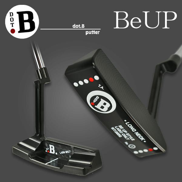 【ストレートにパッティングできる】 ドット ビー ゴルフ BeUP スタイル No.1 ロングネック パター ブラック .B DotB