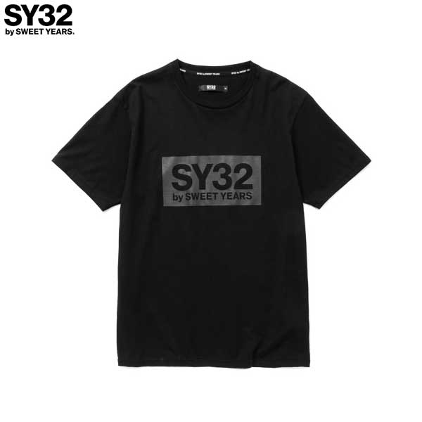 【送料無料】 エスワイサーティトゥ バイ スィートイヤーズ TNS1724J  BOX LOGO TEE シャツ ブラック×ブラック SY32 by SWEET YEARS Tシャツ