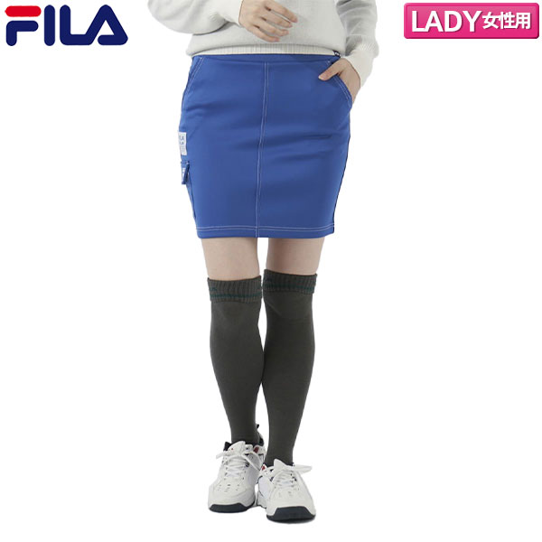 【レディース/クリアランス/送料無料】 フィラ ゴルフ UVカット ストレッチ 792362 ダンボールニット スカート ブルー(BL) ゴルフウェア