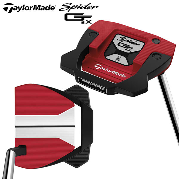 テーラーメイド - N0765226 スパイダーGT X レッド スモールスラント パター(34インチ) TaylorMade SPIDER GTX Red