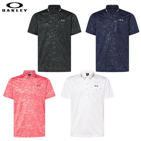 【送料無料】 オークリー ゴルフ FOA405152 モザイク ジャガード 半袖 ポロシャツ ゴルフウェア OAKLEY DIGI MOSAIC JQ SHIRT