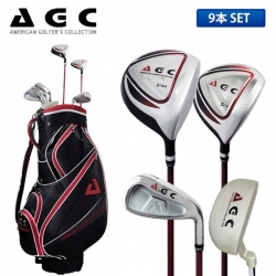 AGC ゴルフ AGCS-6781 クラブセット 9本組(1W,5W,6-9,PW,SW,PT) アイアン：スチールシャフト キャディバッグ付き