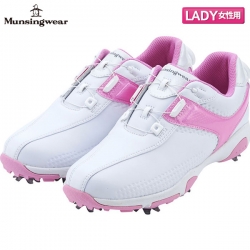 【レディース/送料無料】 マンシング ゴルフ MQ3NJA01 ダイヤル式スパイク ゴルフシューズ ホワイト×ピンク(WHPK) Munsingwear ヒールダイヤル