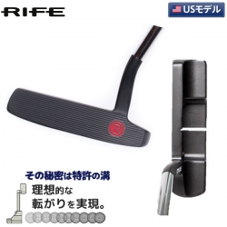 【USモデル/送料無料】 ライフ ゴルフ デューク ブラックサテン パター RIFE Duke ピン型