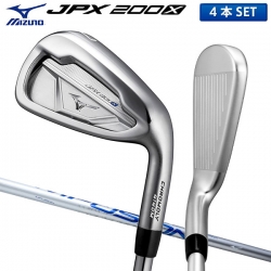ミズノ ゴルフ JPX200X アイアンセット 4本組 (7-P) 20 MFUSION i カーボンシャフト MIZUNO 5KJBS57204