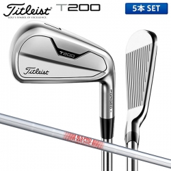 タイトリスト ゴルフ T200 アイアンセット 5本組 (6-P) NSプロ 880 AMC スチールシャフト Titleist