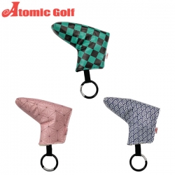 アトミックゴルフ オリジナル 和柄 ピン型 ブレード型 パター用 パターカバー Atomic Golf 市松模様 麻 青海波 ヘッドカバー