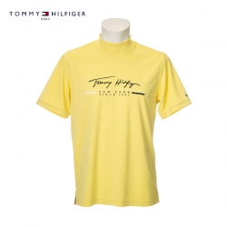 【送料無料】 トミーヒルフィガー ゴルフ THMA223 シグネチャー ロゴ モックネック 半袖 シャツ イエロー(YEL) Tommy Hilfiger