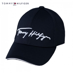 【送料無料】 トミーヒルフィガー ゴルフ THMB203F シグネチャー ロゴ キャップ ネイビー(30)