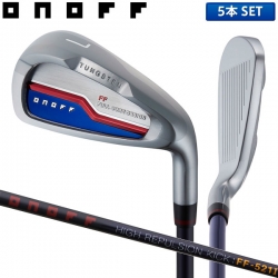 【在庫一掃】 オノフ ゴルフ AKA FF アイアンセット 5本組 (7-P,A) HIGH REPULSION KICK FF-521I カーボンシャフト ONOFF アカ 赤 飛距離重視