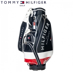 トミーヒルフィガー ゴルフ THMG2FC2 エナメルシグネチャー カート キャディバッグ ネイビー(30) ゴルフバッグ