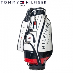 トミーヒルフィガー THMG2FC2 エナメルシグネチャー カート キャディバッグ ホワイト(00) ゴルフバッグ