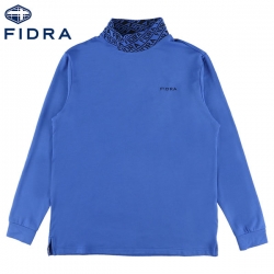 【送料無料/クリアランス】 フィドラ ゴルフ FD5NTG18 ジャガードリブモックネック シャツ ブルー(40) ゴルフウェア