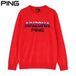 【クリアランス/送料無料】 ピン ゴルフ 2270005 ARIZONAジャガード ニット レッド(100) PING ゴルフウェア