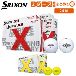 【2ケース販売】 ダンロップ スリクソン X3 ゴルフボール ホワイト(WH),イエロー(YEL) 2ダース/24球入り