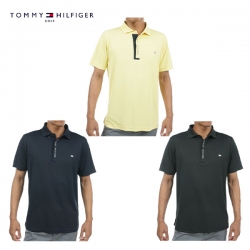【送料無料】 トミーヒルフィガー ゴルフ THMA320 前立ロゴ 台衿付シャツ ポロシャツ 半袖 ゴルフウェア トップス