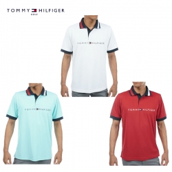 【送料無料】 トミーヒルフィガー ゴルフ THMA319 ベーシックロゴ ポロシャツ 半袖 ゴルフウェア トップス