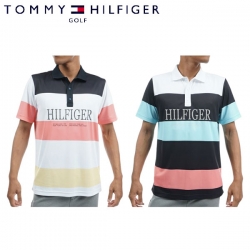 トミーヒルフィガー ゴルフ THMA329 マルチボーダー 半袖 ポロシャツ ゴルフウェア