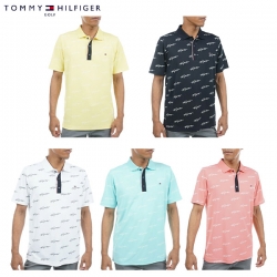 【送料無料】 トミーヒルフィガー ゴルフ THMA330 ロゴモノグラム ポロシャツ 半袖 ゴルフウェア トップス