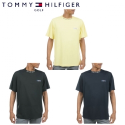 【送料無料】 トミーヒルフィガー ゴルフ THMA331 バックロゴ 変形モックネック 半袖 シャツ ゴルフウェア