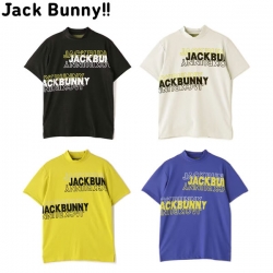 【送料無料/クリアランス】 ジャックバニー ゴルフ 3167225 ロゴジャガード 半袖 シャツ Jack Bunny!!  ゴルフウェア