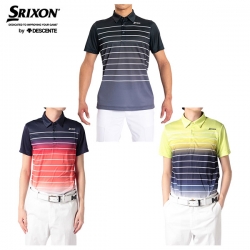 【送料無料】 デサント ゴルフ スリクソン RGMVJA06 グラデーションプリント 半袖 ポロシャツ SRIXON ゴルフウェア