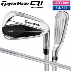 【レディース】テーラーメイド ゴルフ Qi アイアンセット 5本組(7-P,S) ELDIO TM40 カーボンシャフト Taylormade MAX キューアイ【あすアト】