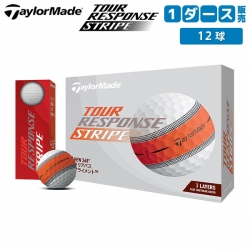 テーラーメイド ゴルフ ツアーレスポンス ストライプ M1800401 オレンジ ゴルフボール 1ダース/12球 TaylorMade TOUR RESPONSE STRIPE【あすアト】