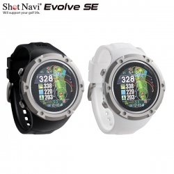 ショットナビ Evolve SE 腕時計型 GPSナビ ブラック,ホワイト ShotNavi ゴルフ用距離測定器 ウォッチ型 エボルブ【あすアト】