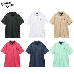 【送料無料】キャロウェイ 石川遼プロ着用 C25134110 -3℃裏クールロゴ プリント カノコ 半袖 ポロシャツ