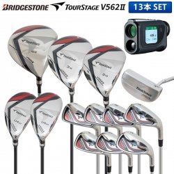 [2万円オフクーポン発行中]ブリヂストン ゴルフ ツアーステージ V562II クラブセット 13本組(1W,3W,5W,4U,5U,6-P,PS,S,PT) トゥルーロール ボイスアイ 音声距離案内 モニター付き レーザー距離計付き