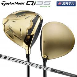 【USモデル】テーラーメイド Qi35 MAX デザイナーシリーズ ゴールド ドライバー ミツビシ ディアマナ T+60 カーボンシャフト