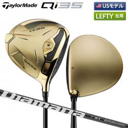 【レフティー/左用/USモデル】テーラーメイド Qi35 デザイナーシリーズ ゴールド ドライバー ミツビシ ディアマナ T+60 カーボンシャフト
