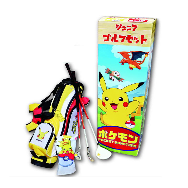 ポケットモンスター ゴルフ PM-JR01 PM-JR02 3-6歳 6-9歳 クラブセット 3本組 (DR,I7,PT) ポケモン キャディバッグ付き ピカチュー キッズ